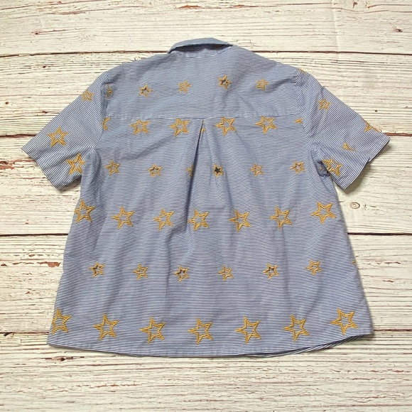 Madewell Star Embroidered Striped Shirt Sz S - Picture 11 of 14